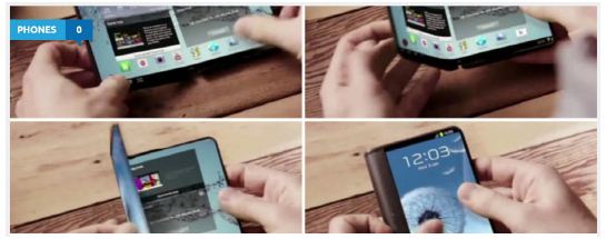 Samsung foldable phone image