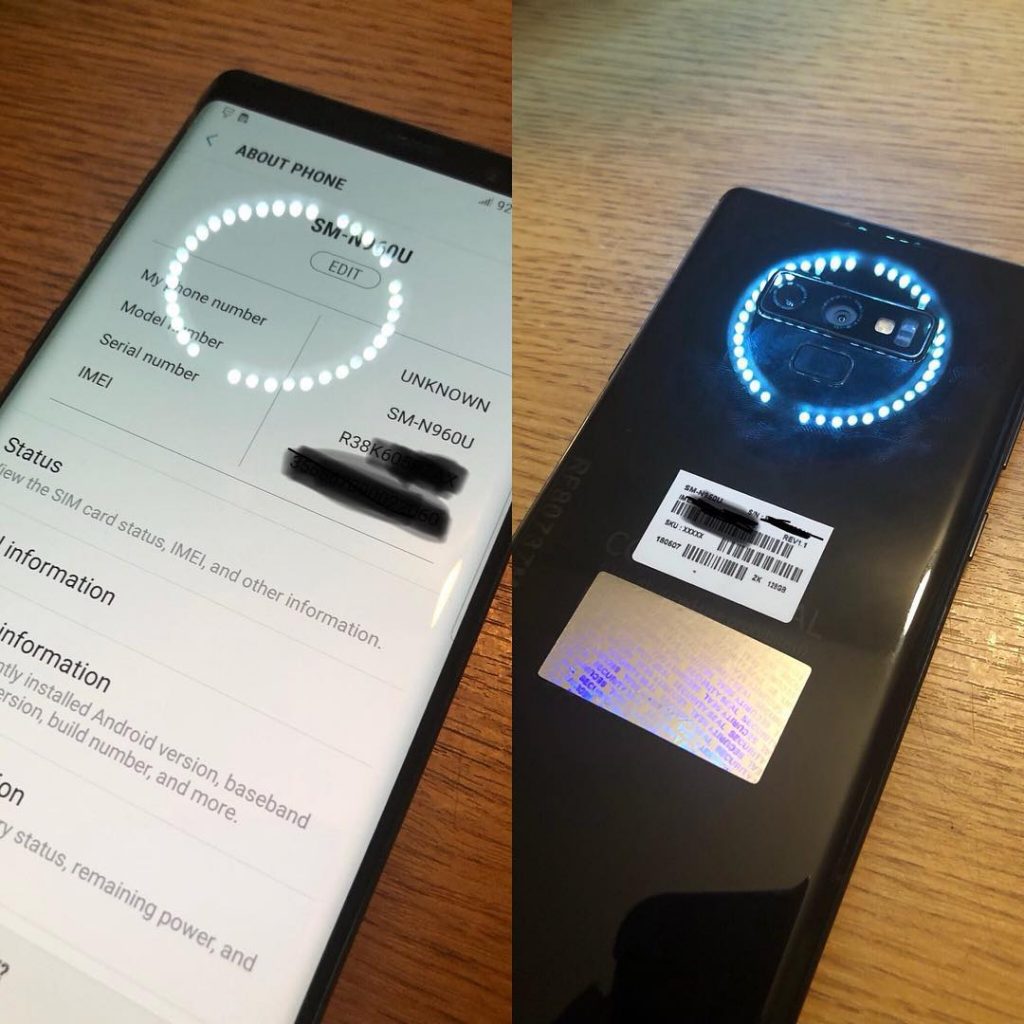 Samsung Galaxy Note 9 live image reveals