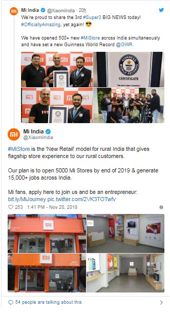 Xiaomi India creates world record