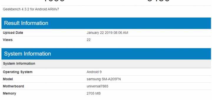Samsung Galaxy-A20-spotted at benchmark