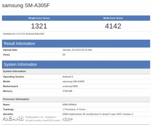 Samsung Galaxy A30 spotted at benchmark
