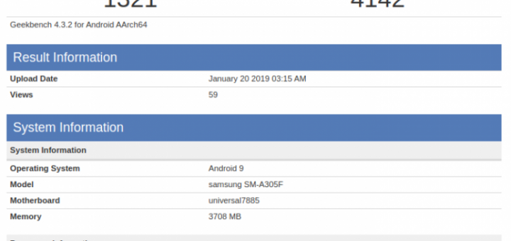 Samsung Galaxy A30 spotted at benchmark