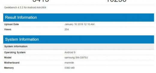 Samsung Galaxy S10+ spotted at geekbench
