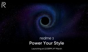 Realme 3 launch invite releases